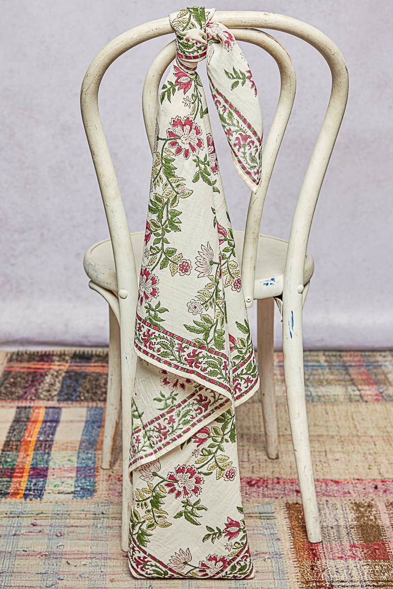 Sylvie Hand Block Print Scarf - Westly