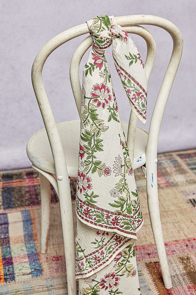 Sylvie Hand Block Print Scarf - Westly