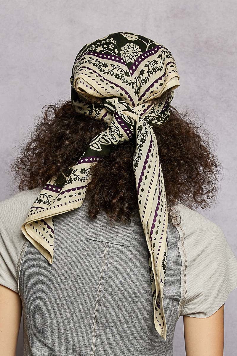 Sylvie Hand Block Print Scarf - Westly