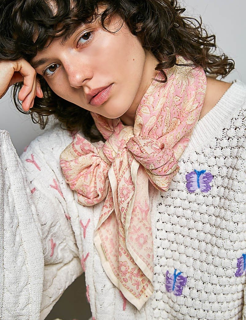 Sylvie Hand Block Print Scarf - Westly