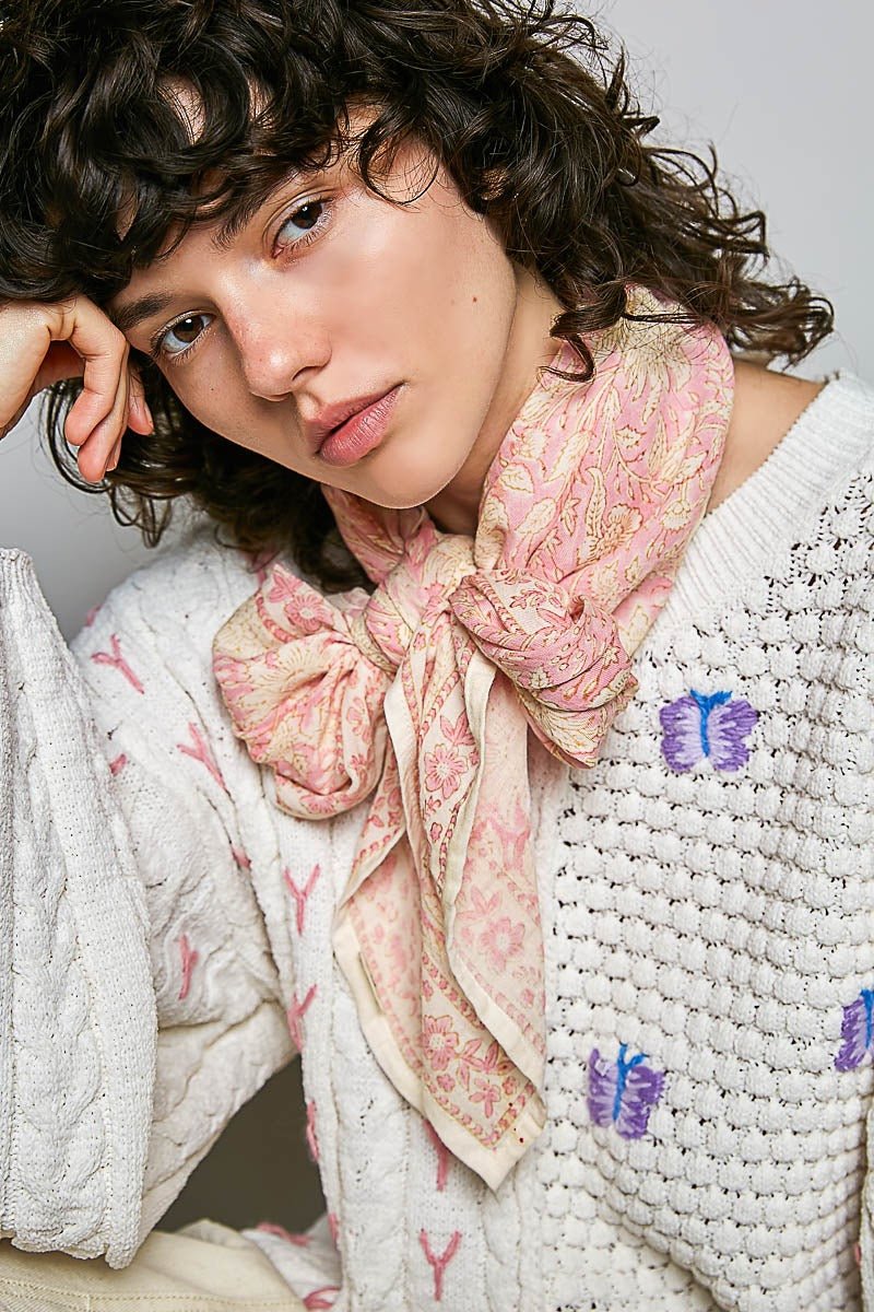 Sylvie Hand Block Print Scarf - Westly