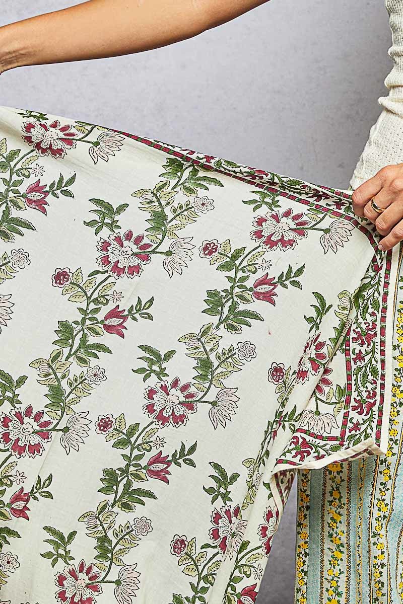 Sylvie Hand Block Print Scarf - Westly