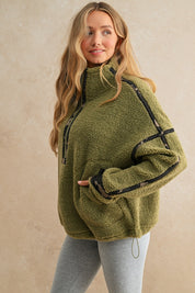 Tahoe Camo Contrast Fleece Pullover - Westly