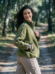 Tahoe Camo Contrast Fleece Pullover - Westly