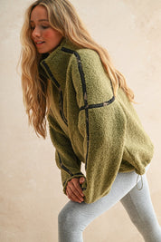 Tahoe Camo Contrast Fleece Pullover - Westly