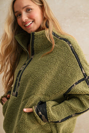 Tahoe Camo Contrast Fleece Pullover - Westly