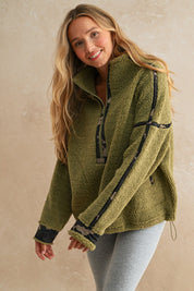 Tahoe Camo Contrast Fleece Pullover - Westly
