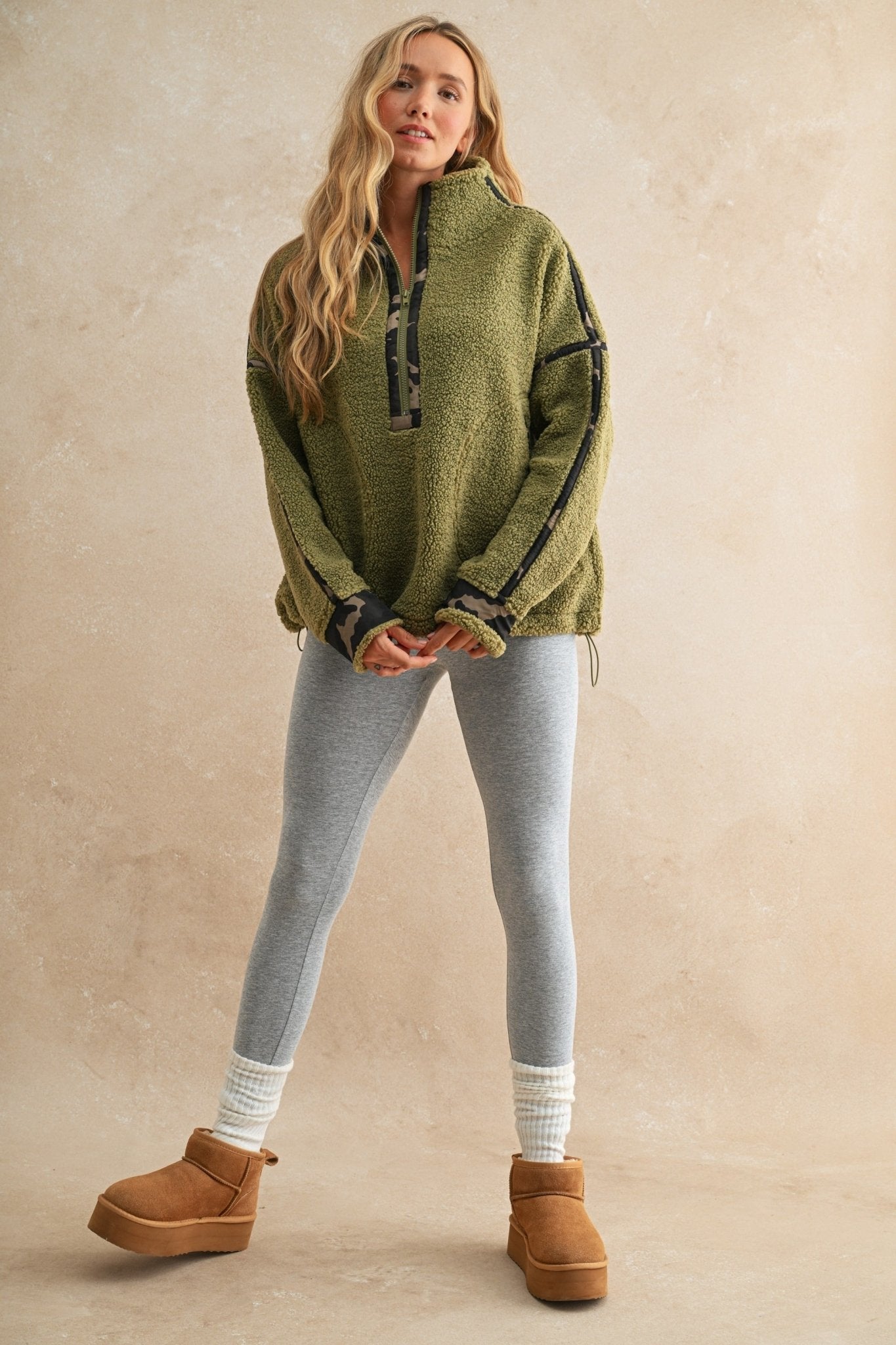Tahoe Camo Contrast Fleece Pullover - Westly