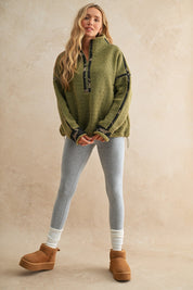 Tahoe Camo Contrast Fleece Pullover - Westly
