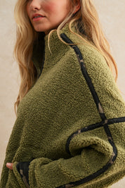 Tahoe Camo Contrast Fleece Pullover - Westly
