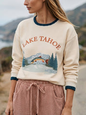 Tahoe Time Contrast Trim Graphic Sweatshirt - Westly