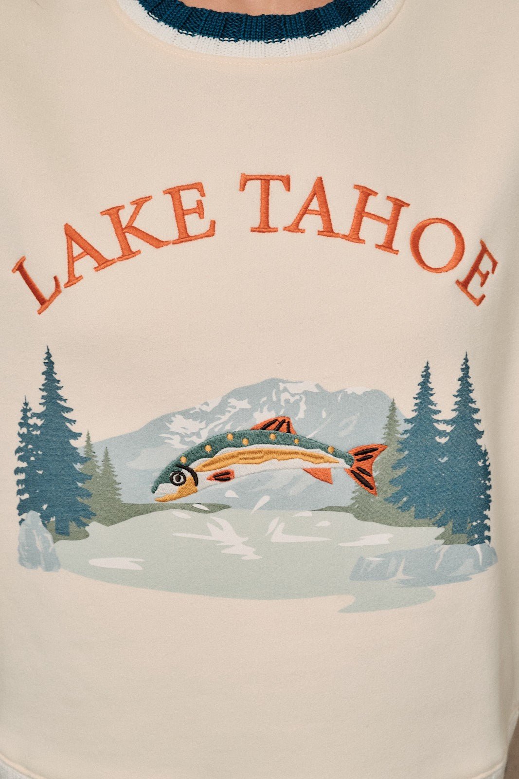 Tahoe Time Contrast Trim Graphic Sweatshirt - Westly