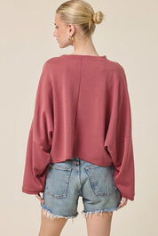 Take A Breather Oversized Scuba Pullover - Westly