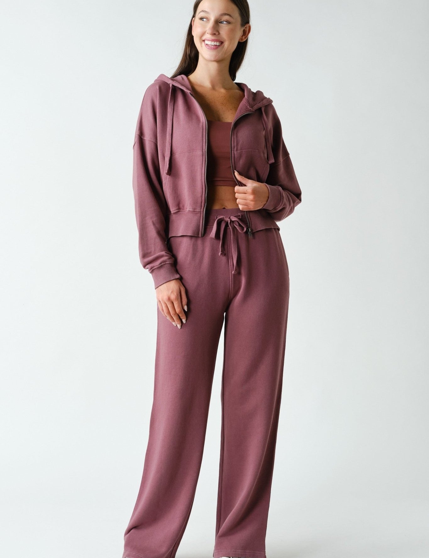 Take Five Washed Wide Leg Sweatpants - Westly