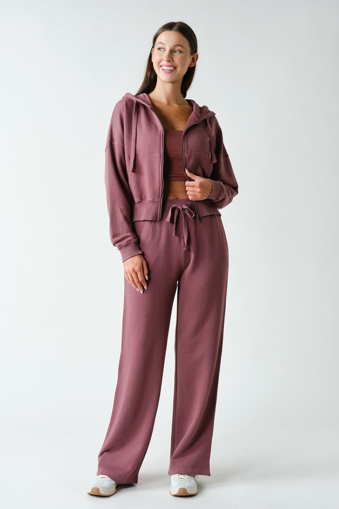 Take Five Washed Wide Leg Sweatpants - Westly