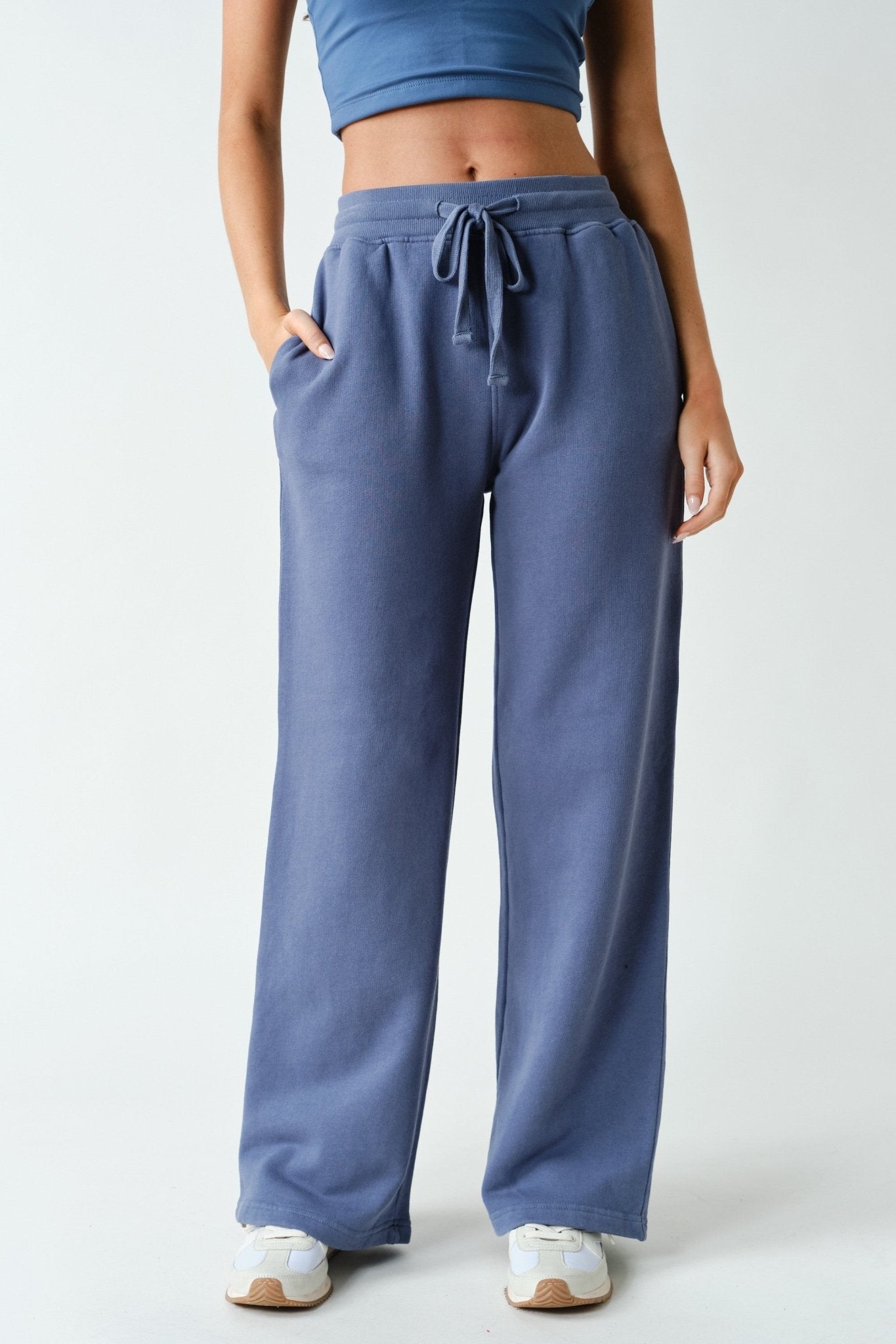 Take Five Washed Wide Leg Sweatpants - Westly
