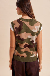 Talulah Camouflage Sweater Vest - Westly