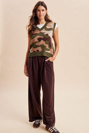 Talulah Camouflage Sweater Vest - Westly