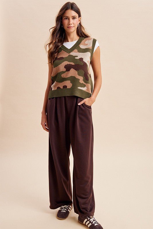 Talulah Camouflage Sweater Vest - Westly