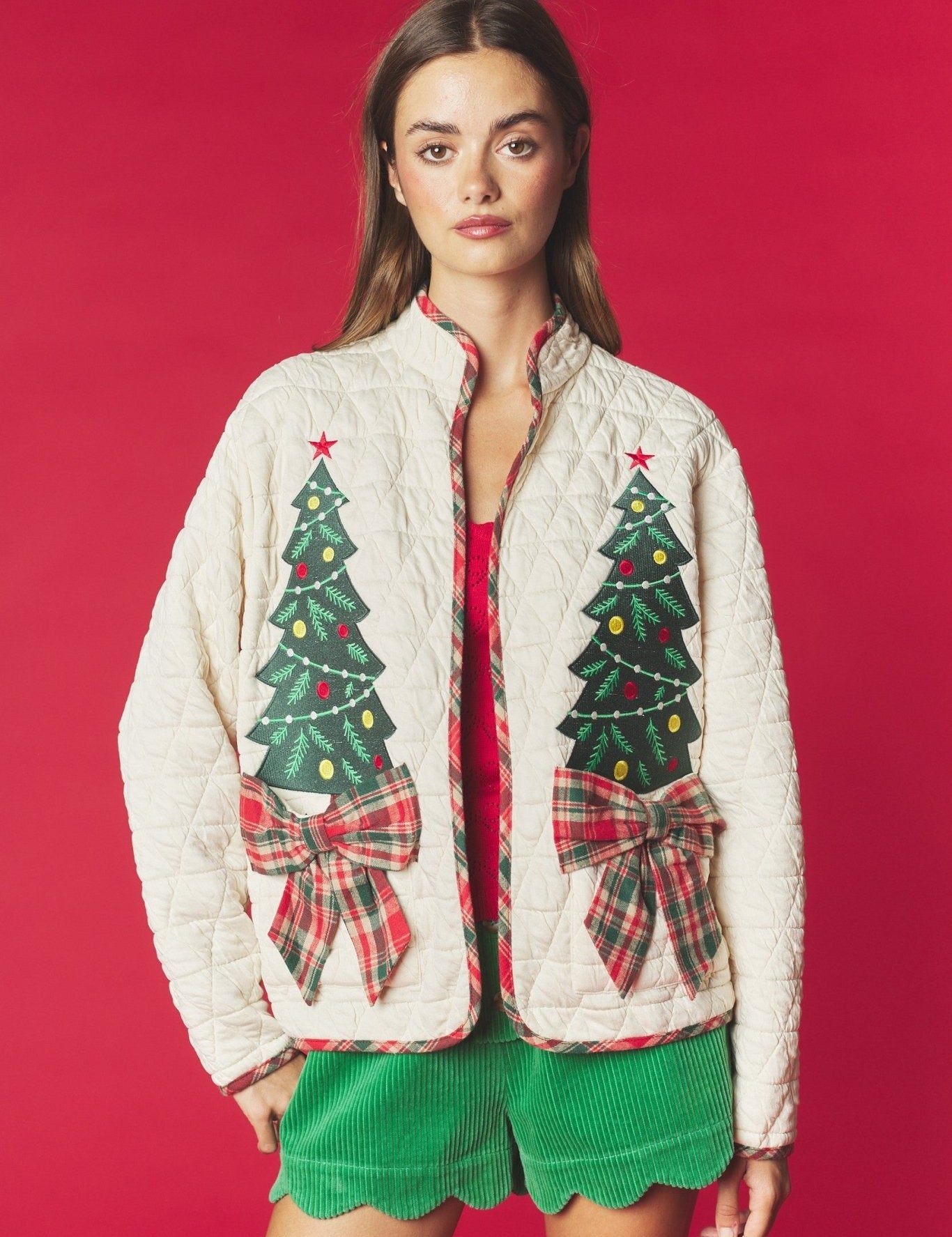Tannenbaum Christmas Tree Quilted Jacket - Westly