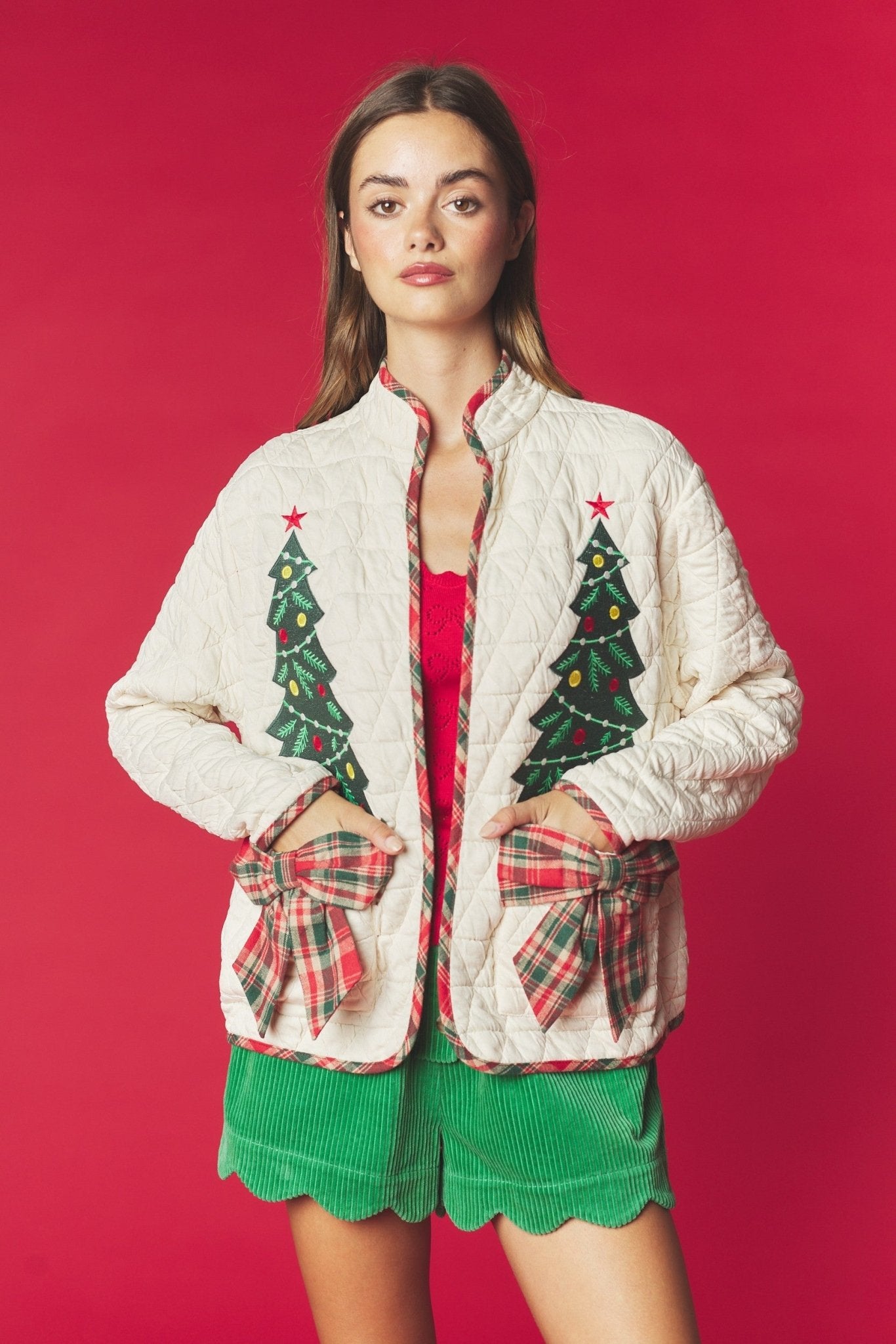 Tannenbaum Christmas Tree Quilted Jacket - Westly