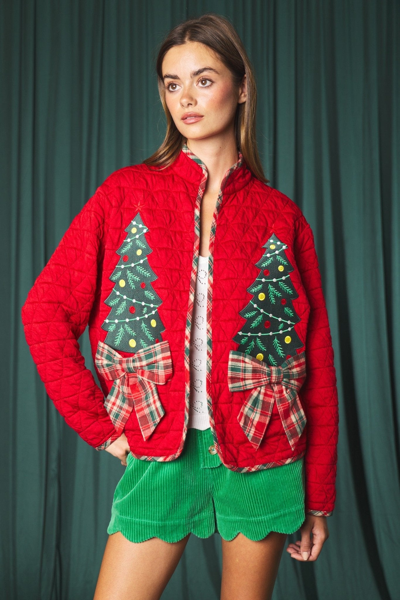 Tannenbaum Christmas Tree Quilted Jacket - Westly