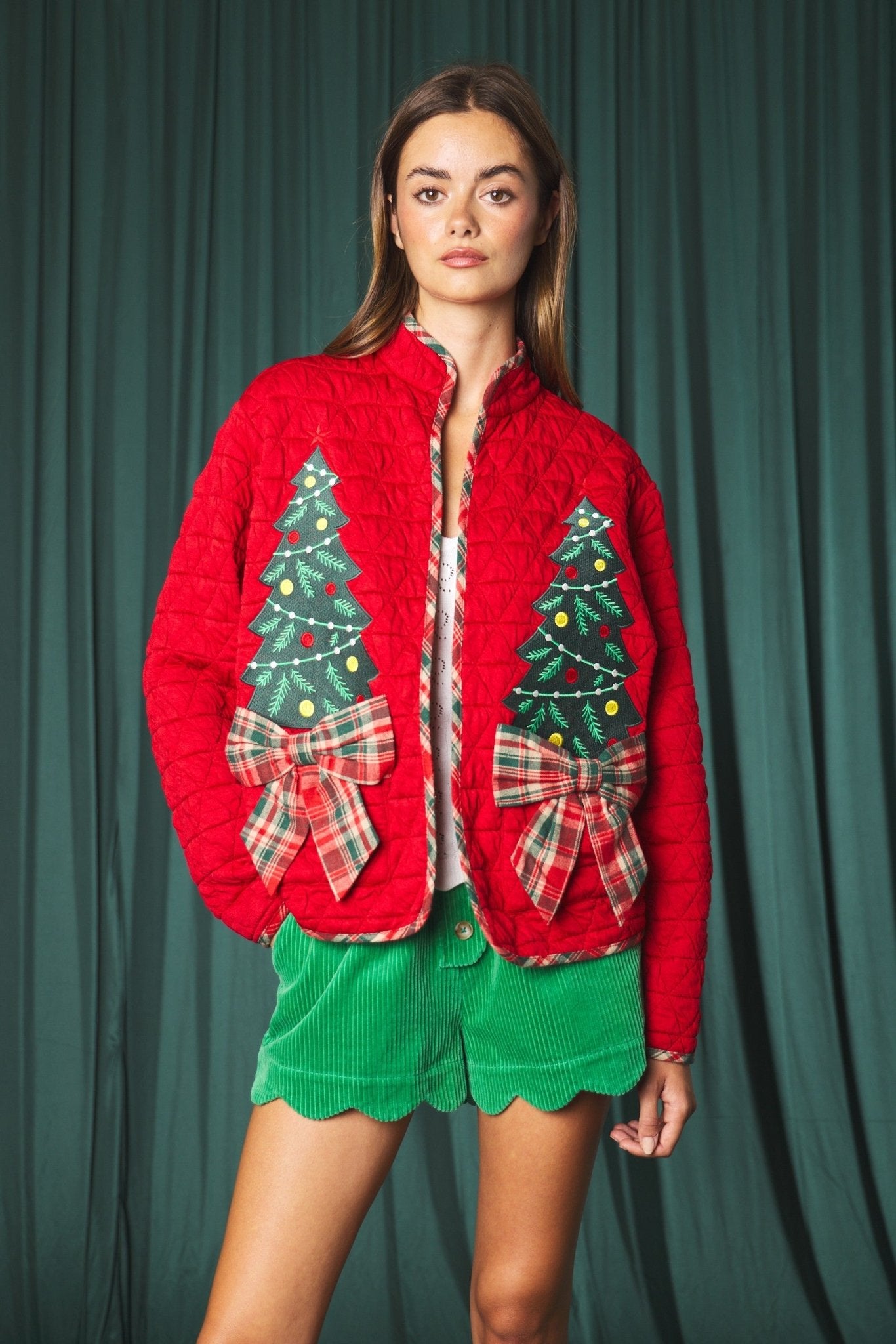 Tannenbaum Christmas Tree Quilted Jacket - Westly