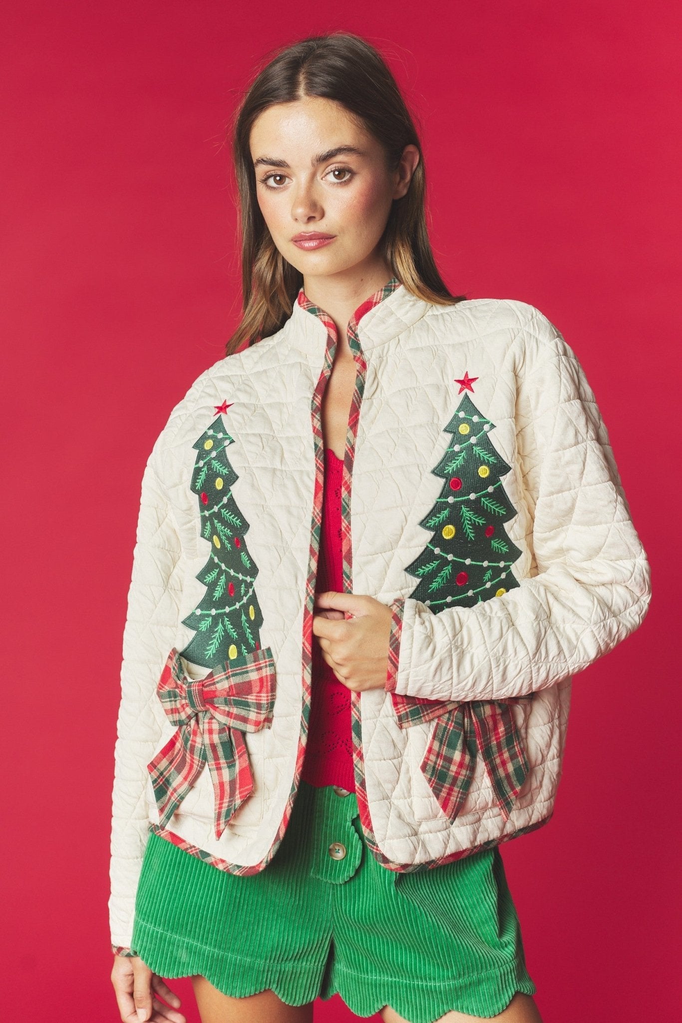 Tannenbaum Christmas Tree Quilted Jacket - Westly
