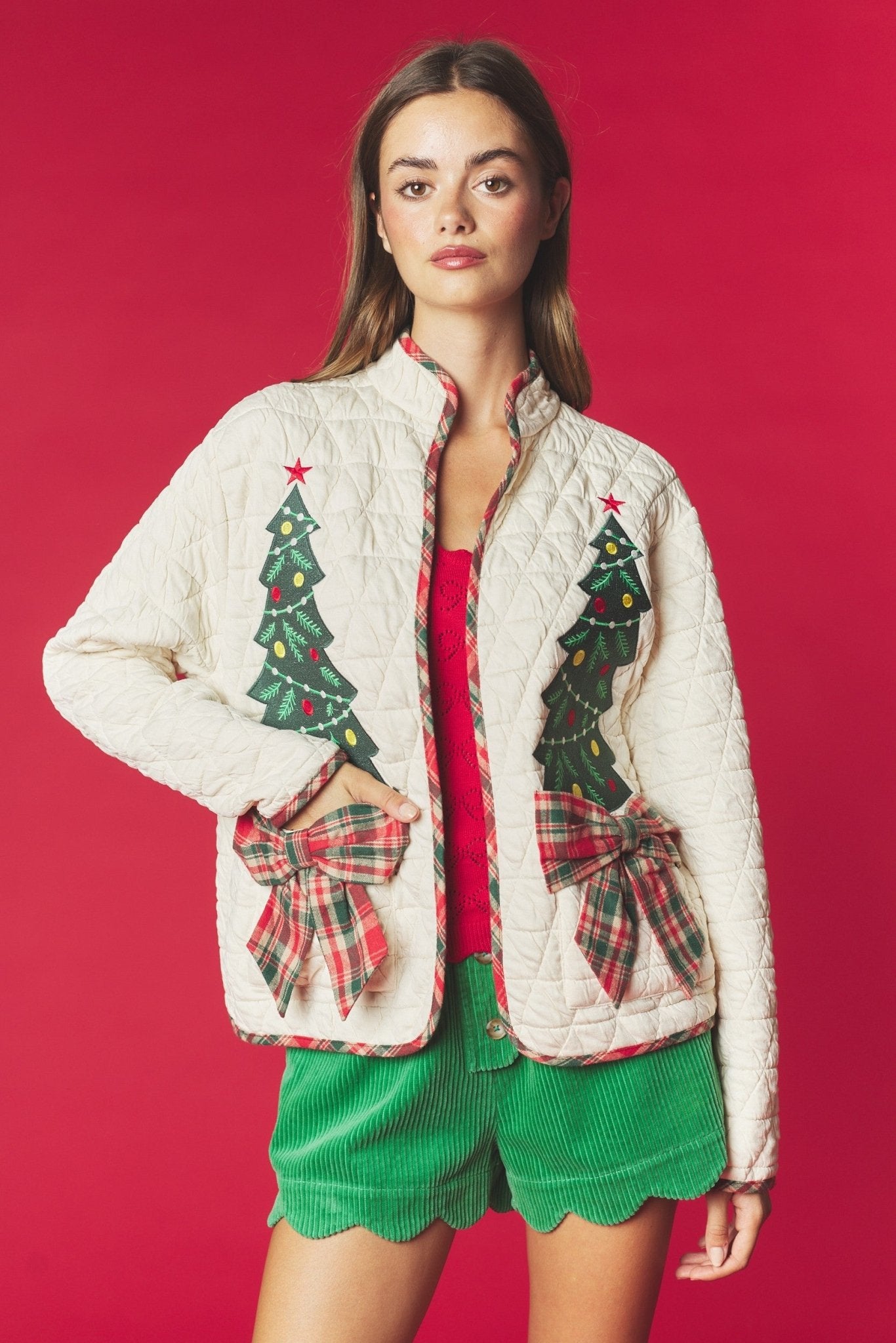 Tannenbaum Christmas Tree Quilted Jacket - Westly