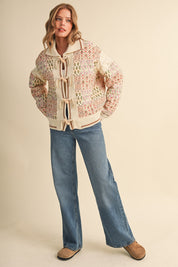 Tapestry House Floral Toggle Jacket in Warm Sand Floral - product photo 12