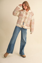 Tapestry House Floral Toggle Jacket in Warm Sand Floral - product photo 13