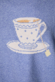 Tea Service Teacup Knit Sweater in Blue — product photo 05