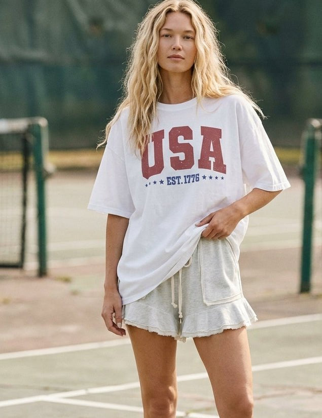 Team USA Oversized Graphic Tee - Westly