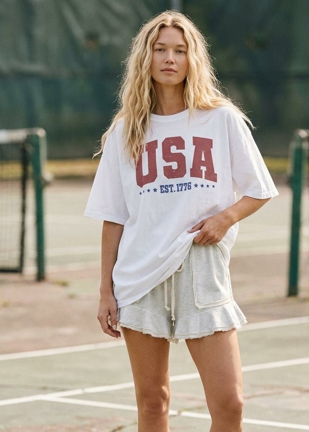 Team USA Oversized Graphic Tee - Westly