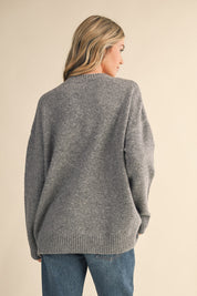 Teddy Companions Graphic Knit Sweater in Heather Grey - product photo 8