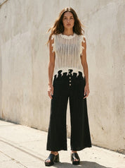 Tegan Washed Cotton Gauze Palazzo Pants - Westly