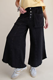 Tegan Washed Cotton Gauze Palazzo Pants - Westly