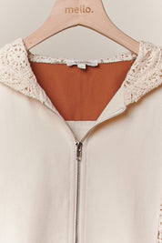 Terracotta Coast Colorblock Crochet Stitch Hoodie - Westly