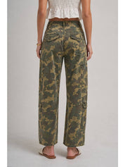 Terrain Mid - Rise Camo Cargo Pants with Utility Pockets - Westly
