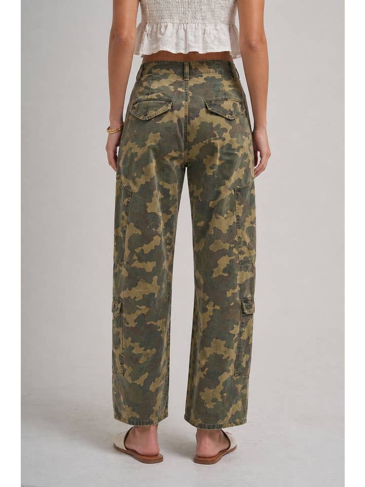 Terrain Mid - Rise Camo Cargo Pants with Utility Pockets - Westly