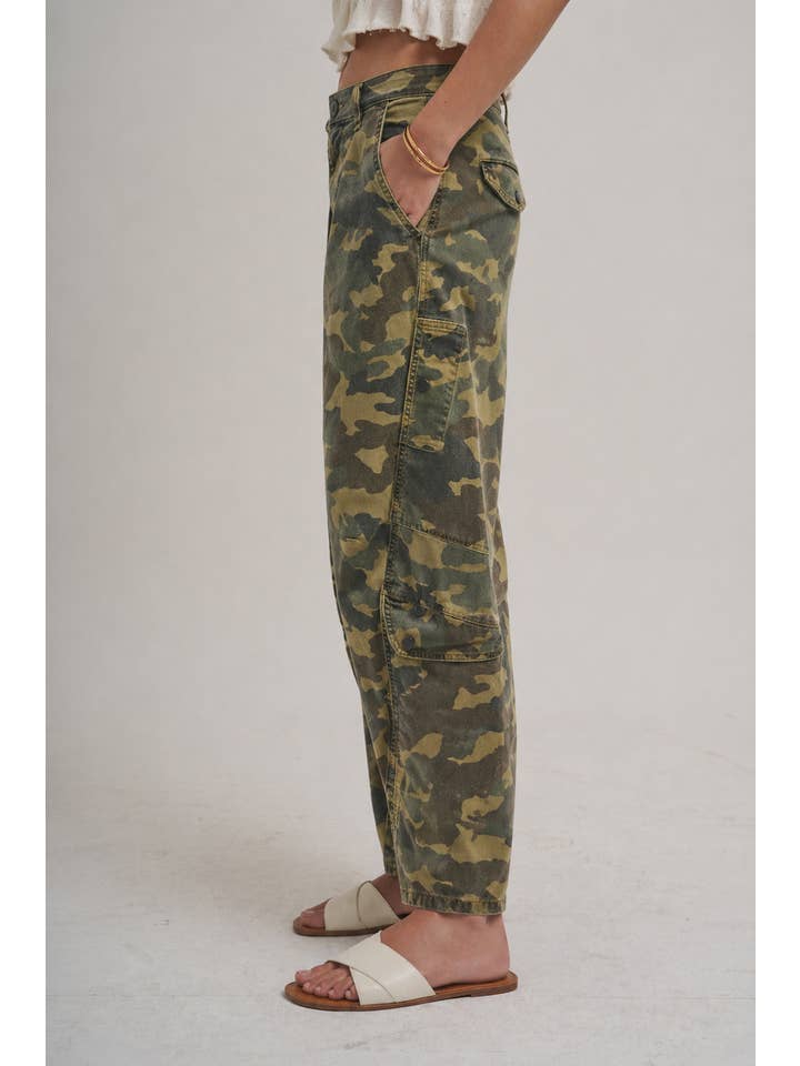 Terrain Mid - Rise Camo Cargo Pants with Utility Pockets - Westly