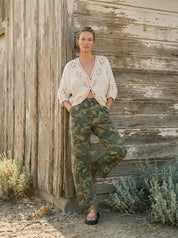 Terrain Mid - Rise Camo Cargo Pants with Utility Pockets - Westly