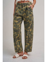 Terrain Mid - Rise Camo Cargo Pants with Utility Pockets - Westly