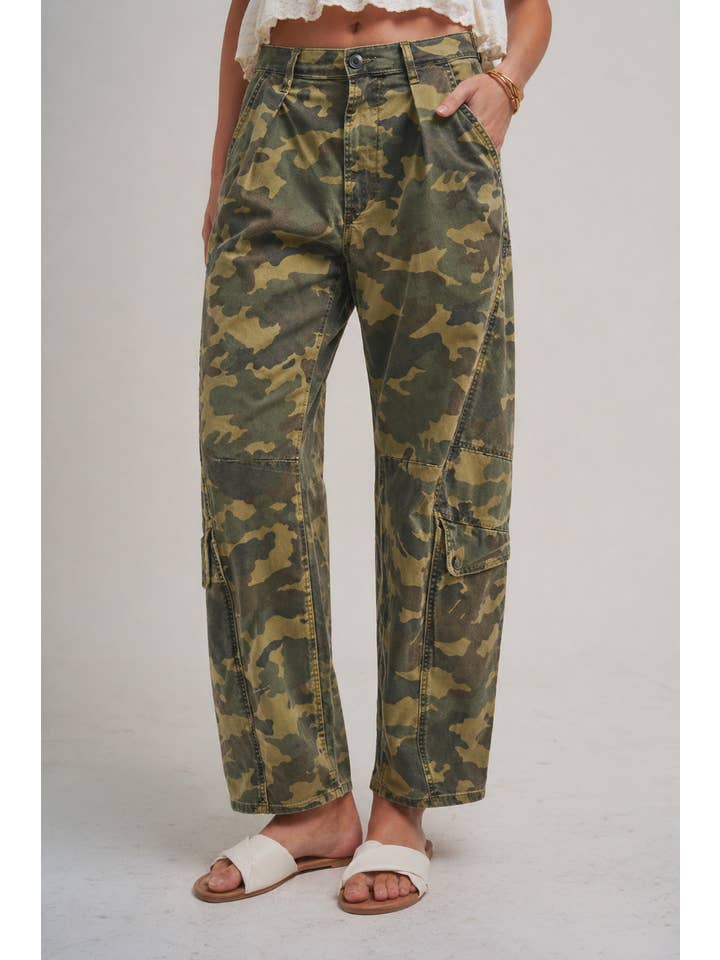 Terrain Mid - Rise Camo Cargo Pants with Utility Pockets - Westly