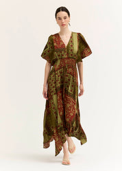 Tessera Asymmetric Print Maxi Dress - Westly