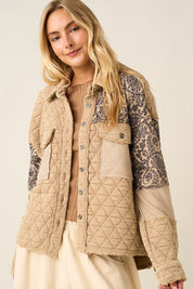 Textile House Paisley Quilted Shacket - Westly