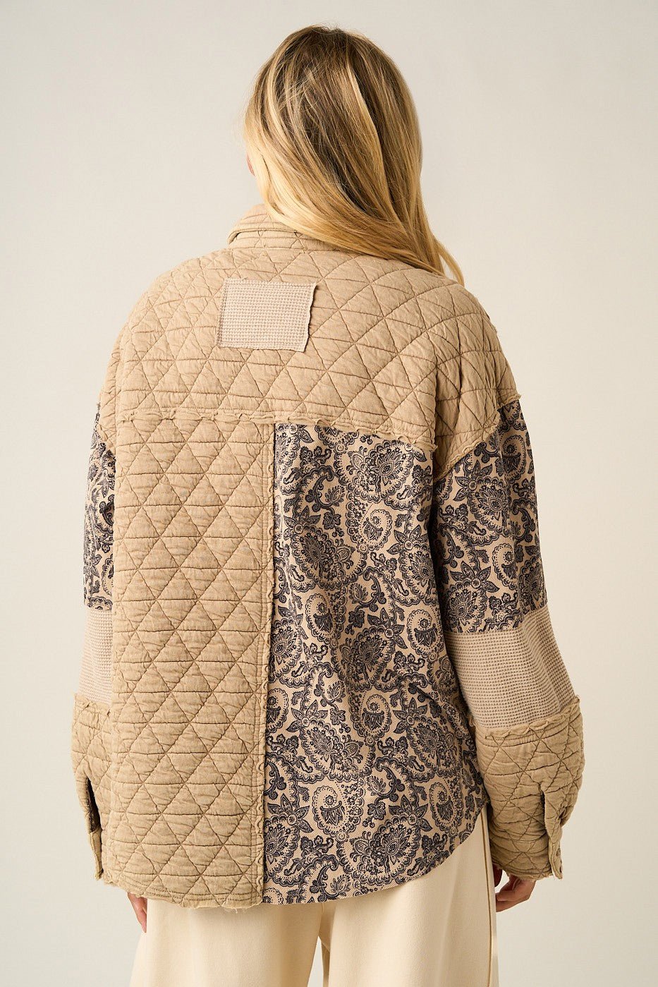Textile House Paisley Quilted Shacket - Westly