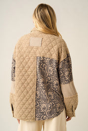 Textile House Paisley Quilted Shacket - Westly