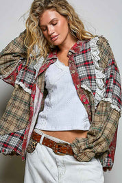 The Artisan Mixed Plaid Patchwork Shacket - Westly