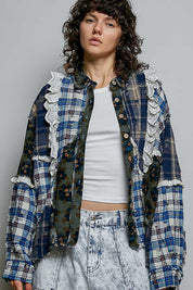 The Artisan Mixed Plaid Patchwork Shacket - Westly